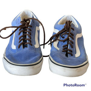 Vans Old Skool Skating Shoes-751505-Unisex Sk8 Shoes-8 and 6.5, Baby Blue